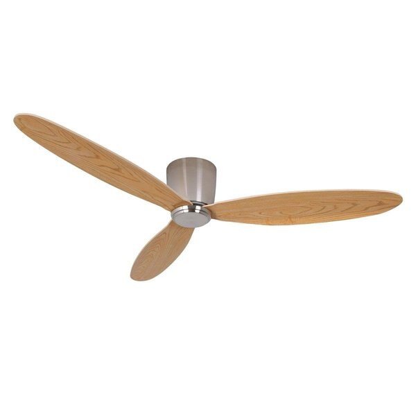 52 in. Airfusion Radar DC Fan, Brushed Chrome & Teak, Brillo, Mfr#: BR2527157