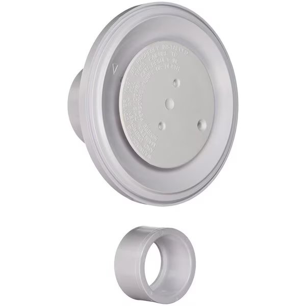 Aqua Star 4 in. Floor Return Fitting, White, Aquastar, Mfr#: AQ39658