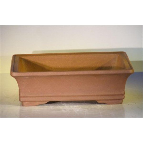 12 x 9.625 x 3.5 in. Unglazed Ceramic Bonsai Pot, Tan - Rectangle, Paisaje, Mfr#: PA2202888