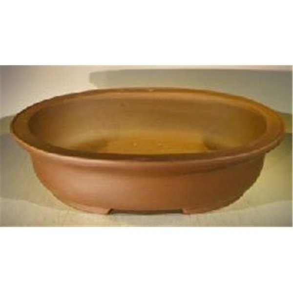 Unglazed Ceramic Bonsai Pot, Tan - Oval, Paisaje, Mfr#: PA2203503