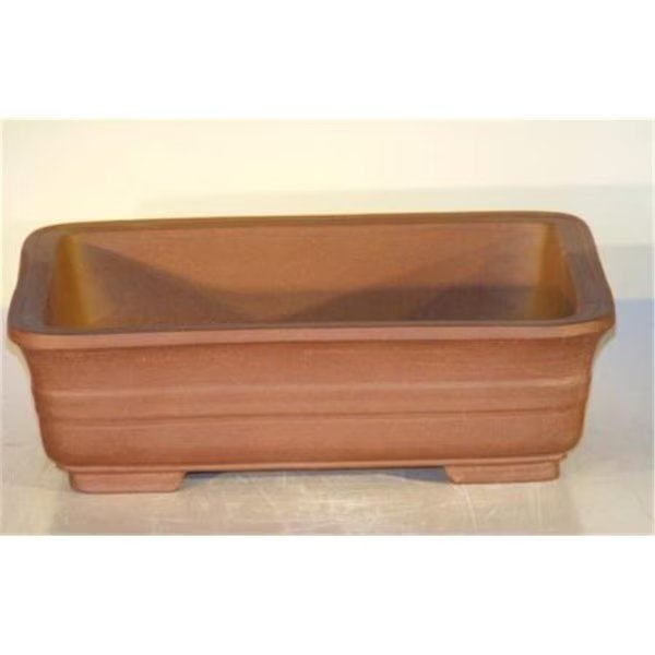 12 x 9.625 x 3.5 in. Unglazed Ceramic Bonsai Pot, Tan - Rectangle, Paisaje, Mfr#: PA2529755