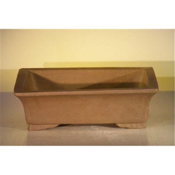 12 x 9.625 x 3.5 in. Unglazed Ceramic Bonsai Pot, Tan - Rectangle, Paisaje, Mfr#: PA2529779