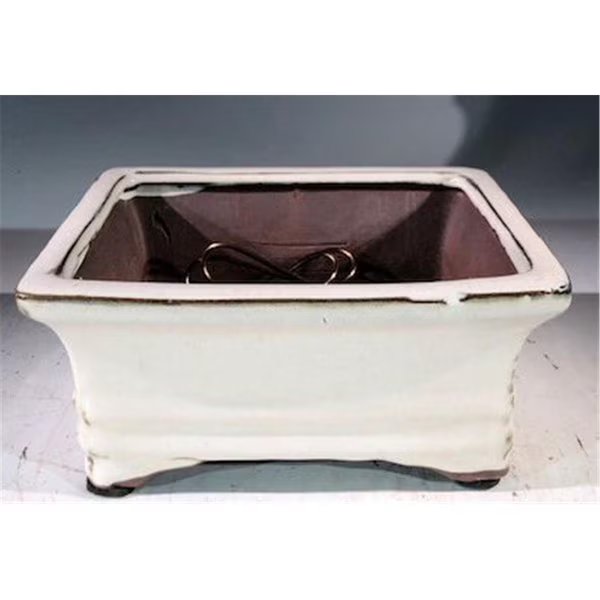 Ceramic Bonsai Pot, Beige - Rectangle, Paisaje, Mfr#: PA2529781