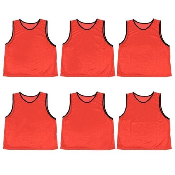 Adult Scrimmage Pinnies; Red - Pack of 6, Bookazine, Mfr#: TI204052