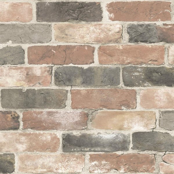 Newport Reclaimed Brick Peel & Stick Wallpaper, Doba-Bnt, Mfr#: SA2205594