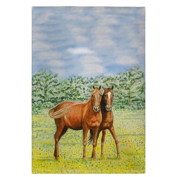 Betsy Drake GT057 Two Horses Guest Towel - 20 x 20 in., Betsy Drake, Mfr#: GT057