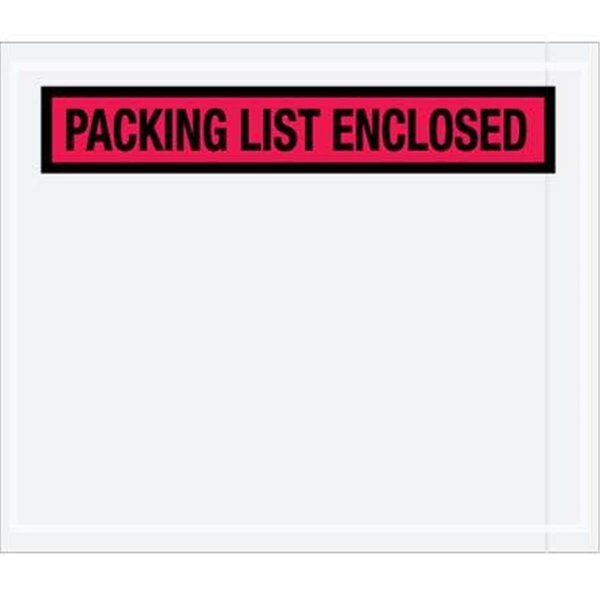 7 x 6 in. 2 Mil Poly Red Packing List Enclosed Envelopes, Box Partners, Mfr#: BO49950