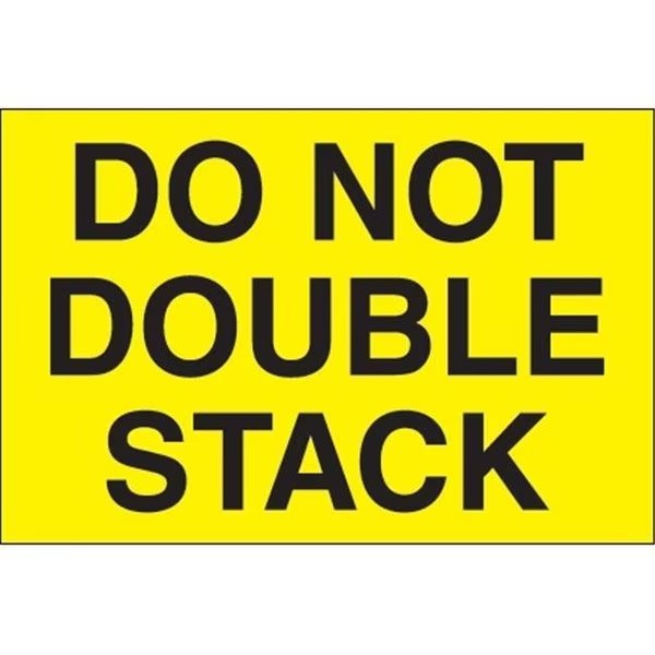 Tape Logic DL1096 3 x 5 in. - Do Not Double Stack Fluorescent Yellow Labels - Roll of 500, Box Partners, Mfr#: DL1096