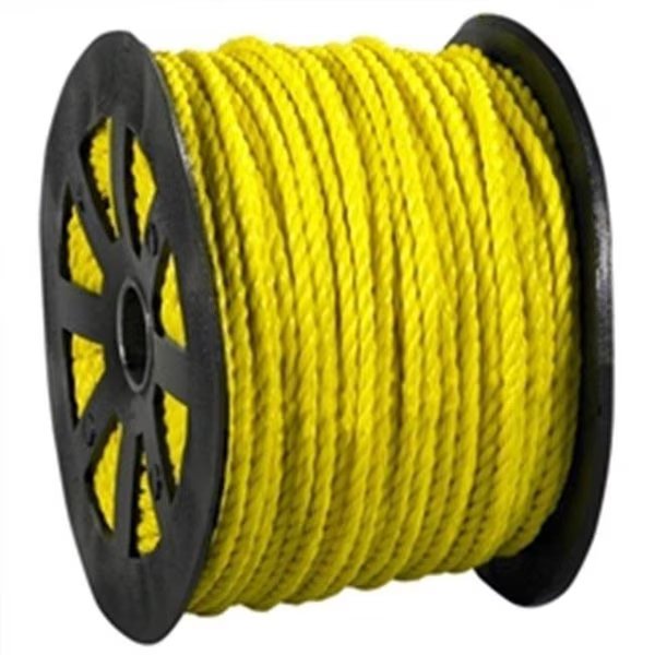 Box Partners TWR105 0.38 in. 2450 lbs Yellow Twisted Polypropylene Rope, Box Partners, Mfr#: TWR105