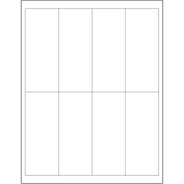 Tape Logic LL163 2 x 5 in. White Rectangle Laser Labels - Pack of 800, Box Partners, Mfr#: LL163