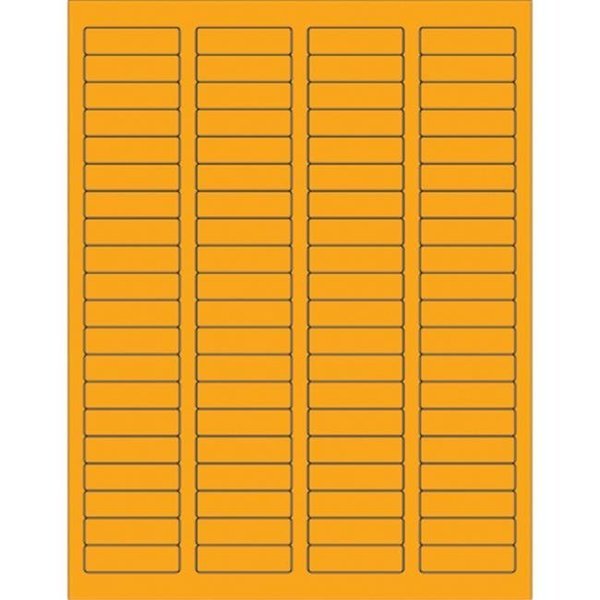 Box Partners LL170OR 1.75 x 0.5 in. Fluorescent Orange Rectangle Laser Labels - Pack of 8000, Box Partners, Mfr#: LL170OR