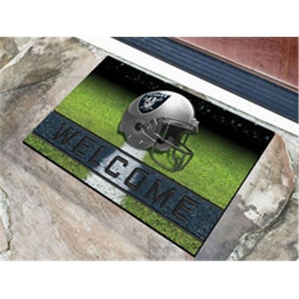 Oakland Raiders Door Mat 18x30 Welcome Crumb Rubber, Fanmats, Mfr#: 4298909955
