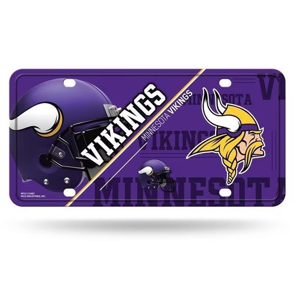 Minnesota Vikings License Plate Metal, Rico Industries, Mfr#: 6734548497
