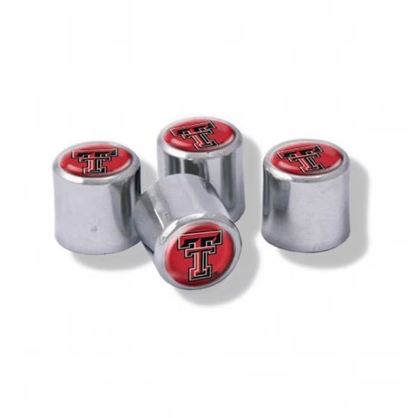 Wincraft 1493409370 Texas Tech Red Raiders Valve Stem Caps - Set of 4, Wincraft, Mfr#: 1493409370
