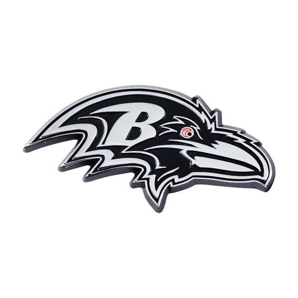 Fanmats 4298905622 Baltimore Ravens Premium Metal Chrome Auto Emblem, Fanmats, Mfr#: 4298905622