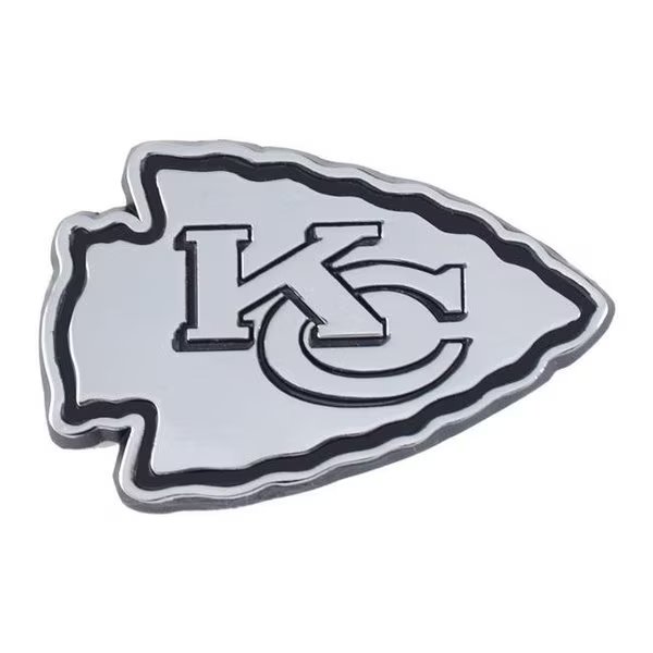 Fanmats 4228111375 Kansas City Chiefs Premium Metal Chrome Auto Emblem, Fanmats, Mfr#: 4228111375