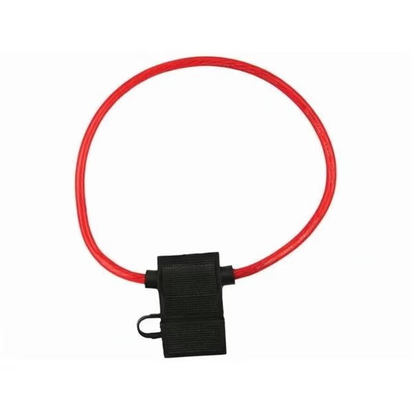 12 in. Red 8 Gauge 60 amp Maxi Fuse Holder Bulk, Fivegears, Mfr#: FI981590