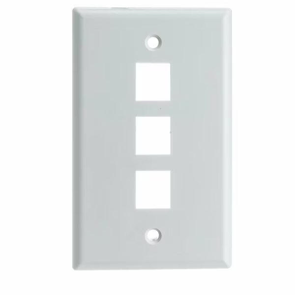 Dual Gang Decora Wall Plate 2 Hole - White, Cable Wholesale, Mfr#: 302-2-W