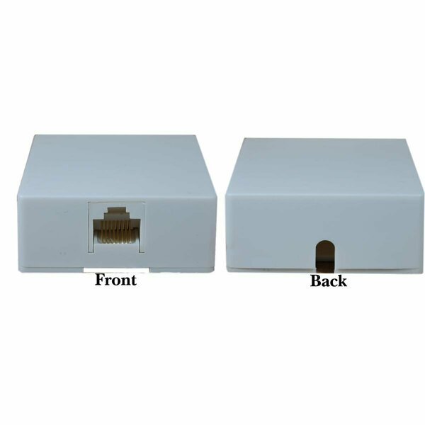 2 Port Single Gang Keystone Wall Plate - White, Cable Wholesale, Mfr#: 301-2K-W