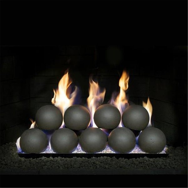 Real Fyre  4 in. Fyre Spheres - Epic Black  24 Piece, 24PK, Cunningham Gas Products, Mfr#: FS4-24-EB