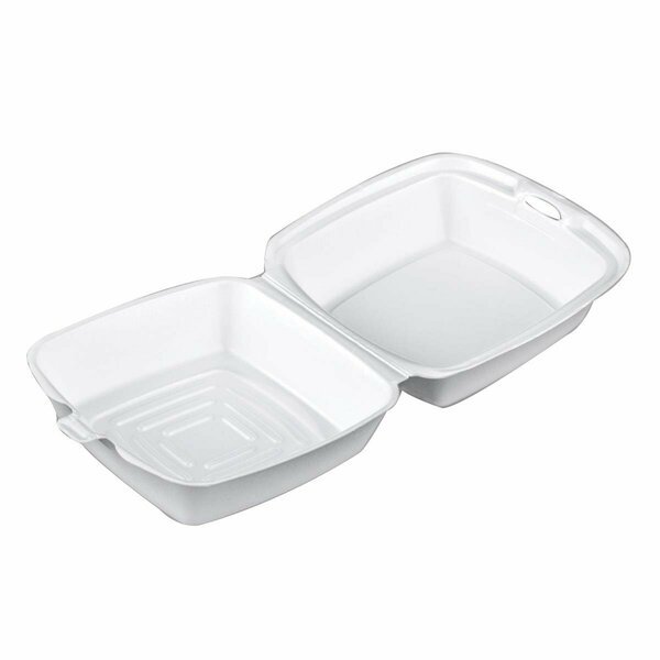 60HT1 PEC 6 in. Foam Hinged Container, White, 500PK, Dart, Mfr#: 60HT1 (B)