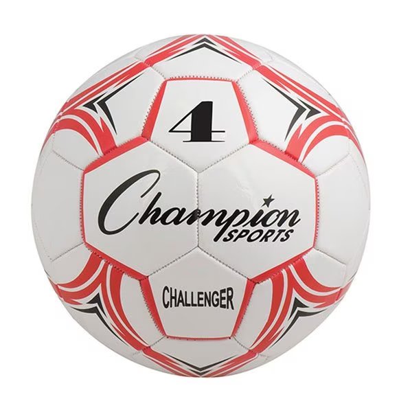 Champion Sports CH4RD Challenger Series Soccer Ball; Red & White - Size 4, Champion Sports, Mfr#: CH4RD