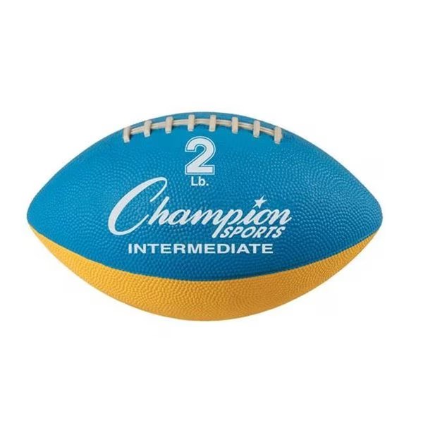 Champion Sports WF22 2 lbs Intermediate Size Football Trainer; Blue & Yellow, Champion Sports, Mfr#: WF22