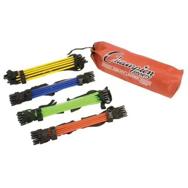 17 x 5 x 5 in. Sectioned Agility Ladder Set, Multicolor, Champion Sports, Mfr#: AGLCLR