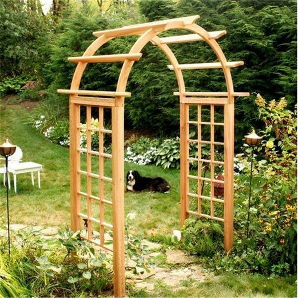 60 in. Cedar Arched Arbor with Opening, Creekvine Designs, Mfr#: EY60ARCVD