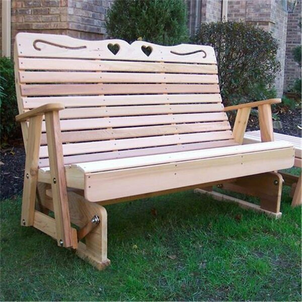 6 ft. Cedar Royal Country Hearts Rocking Glider, Creekvine Designs, Mfr#: WF1225CVD
