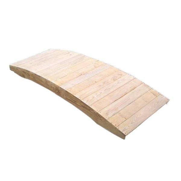 4 ft Treated Pine Fiore Plank Garden Bridge, Creekvine Designs, Mfr#: FT12042CVD