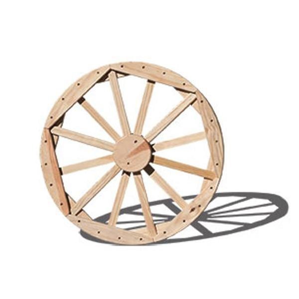 36 in Treated Pine Decorative Wagon Wheel, Creekvine Designs, Mfr#: FW36CVD