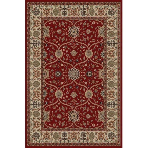 9 ft. 3 in. x 12 ft. 6 in. Jewel Voysey Red, Perfectpillows, Mfr#: PE753875
