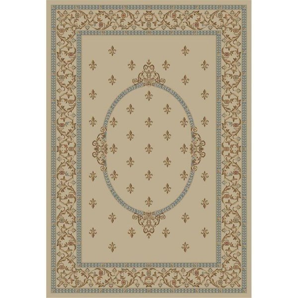 6 ft. 7 in. x 9 ft. 3 in. Jewel F.Lys Medallion - Ivory, Rlm Distribution, Mfr#: HO2212190