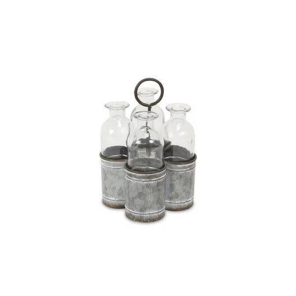 4 Slot Galvanized Metal Jar Holder, Cheungs, Mfr#: 5567L