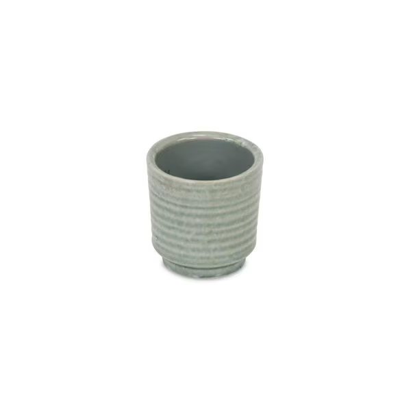 Celadon Rippled Ceramic planter, Green, Cheungs, Mfr#: 5660GRN