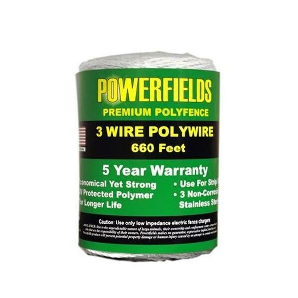 Ew315-660 White 3-Wire Polywire - 660 Ft., Powerfields, Mfr#: 1381990