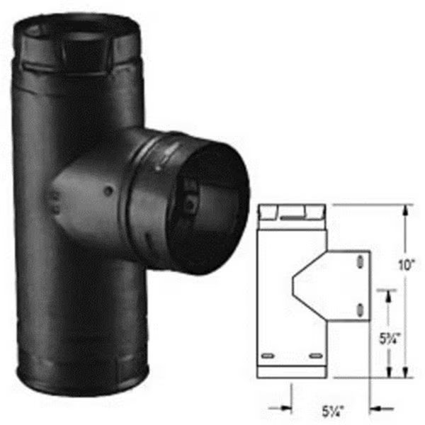 4 in. PelletVent Pro Double Clean Out CapBlack, Duravent, Mfr#: 3589581