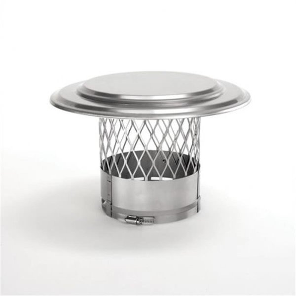 5.5 in. UltraPro Collarplate Rain Cap with 0.75 in. Mesh - 316 Alloy, Home Saver, Mfr#: 10455