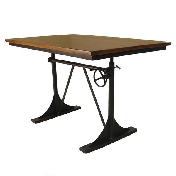 Carolina Cottage SD3048ELMBLK Brio Sit or Stand Adjustable Desk; Elm & Black - 48 x 30 x 30 in., Carolina Cottage, Mfr#: SD3048ELMBLK