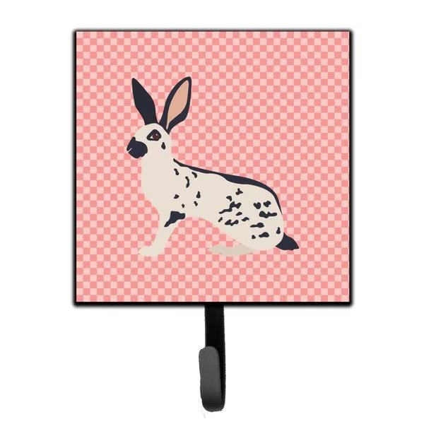 English Spot Rabbit Pink Check Leash or Key Holder, Carolines Treasures, Mfr#: BB7961SH4