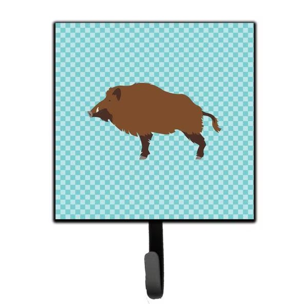 Wild Boar Pig Blue Check Leash or Key Holder, Micasa, Mfr#: MI727279