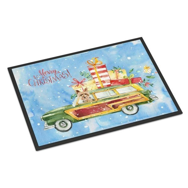 18 x 27 in. Merry Christmas Yorkshire Terrier Indoor or Outdoor Mat, Carolines Treasures, Mfr#: CK2431MAT