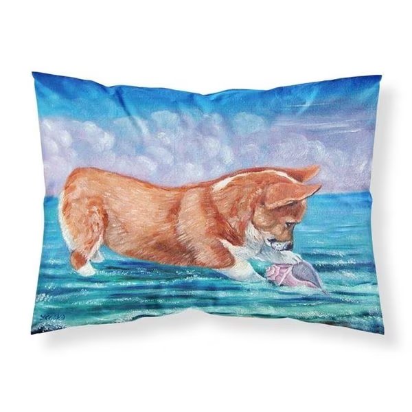 Carolines Treasures 7407PILLOWCASE Corgi Sea Shell Find Fabric Standard Pillowcase, Carolines Treasures, Mfr#: 7407PILLOWCASE