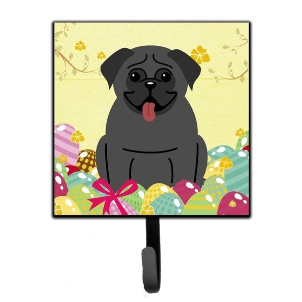 Easter Eggs Pug Black Leash or Key Holder, Jensendistributionservices, Mfr#: MI1721235