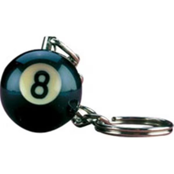 Billiards Accessories NI8BK1 1 in. 8 Ball Key Chain, Billiards Accessories, Mfr#: NI8BK1