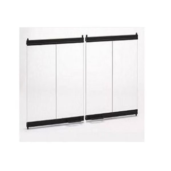 Majestic DM1042 Original Bi-Fold Glass Doors with Trim Kit; Black, Majestic Pet, Mfr#: DM1042