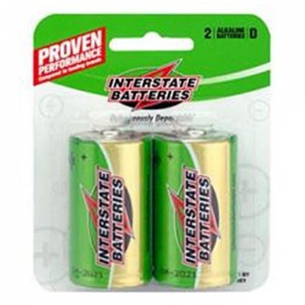 15V Alkaline D Batteries 2PK, Interstate Batteries, Mfr#: DRY0020