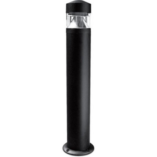 120V Cast Aluminum Incandescent Bollard Light, Black, Feeltheglow, Mfr#: FE2562914