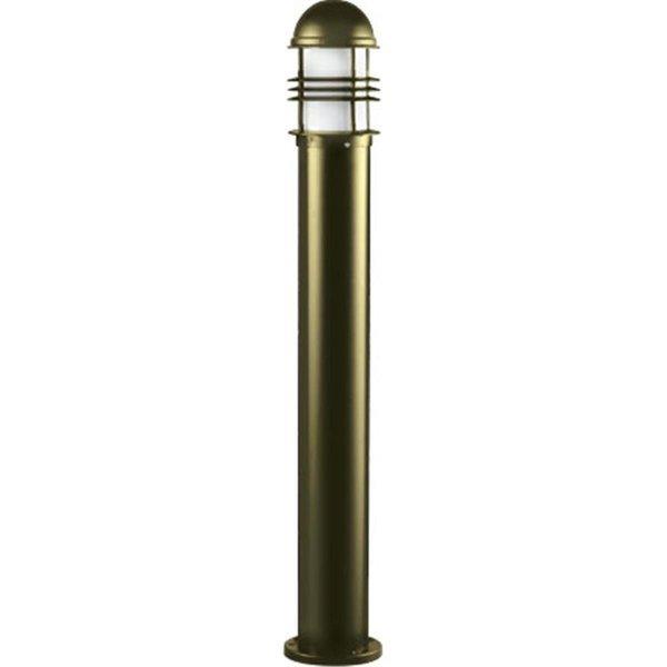 Powder Coated Cast Aluminum Bollard Light, Bronze - 43.19 x 6.63 x 6.63 in., Feeltheglow, Mfr#: FE2563026